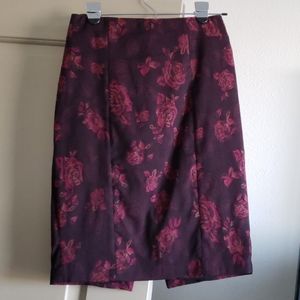 Rose brocade WHBM skirt